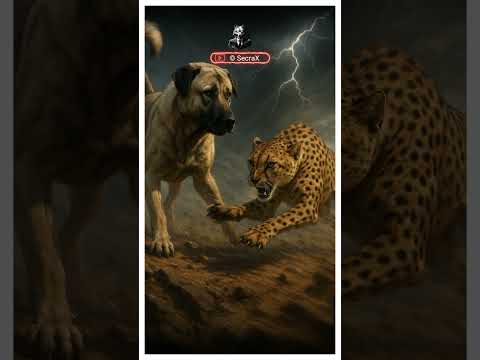 الفهد ضد الكانجال من سيفوز في هذه المعركة!  #حيوانات #كلاب