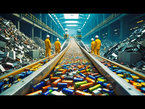 Cómo MILLONES de Baterías se Reciclan cada día | Dentro de la Mega Fábrica de Energía