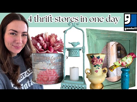 4 Thrift Stores In One Day!  Thrift With Me Goodwill - Reselling for profit
