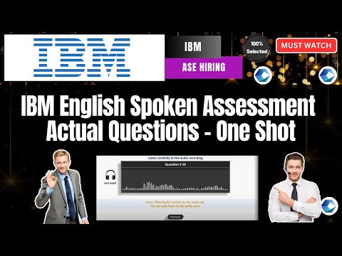 🔥IBM English Spoken Language Assessment | Test Pattern | IBM SVAR Assessment | IBM CIC Hiring 2024