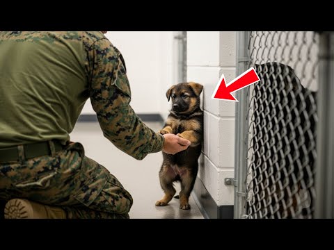 Scared German Shepherd Pup Faced the Wall for Days — Until a U.S. Marine’s Gentle Touch Saved Her