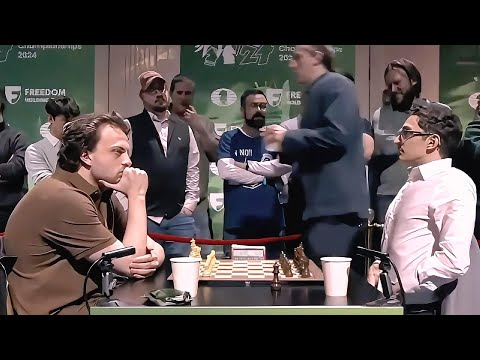 Hans Niemann 2709 v Fabiano Caruana 2796 / FIDE World Blitz 2024/ Sicilian Defense, Rossolimo Attack