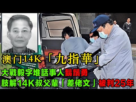 澳門14K「九指華」，“九江街佛爺”華喜好友，大戰毅字堆話事人鬍鬚勇，肢解14K叔父輩「差佬文」，被判25年