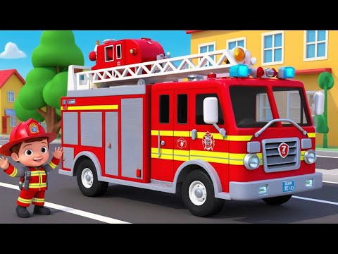 Детская пожарная машина с сиреной «Поп По