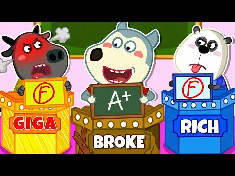 Почему у Вулфу A+? Он так старается учиться! | Урок о любви к знаниям | Wolfoo Russian