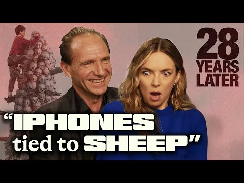 Our question stumps Ralph Fiennes and Jodie Comer in 28 YEARS LATER interview