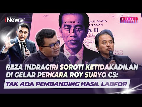Reza Indragiri Temukan Ketidakadilan di Gelar Perkara Roy Suryo Cs: Tak Ada Pembanding