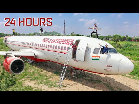24 Hours in a Plane Challenge😱   ₹700 करोड़ के विमान में 24 घंटे   Will We Survive