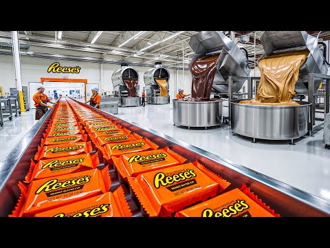 How Reese's Peanut Butter Cups Are Made In Factory
