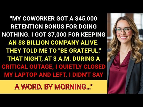 My Coworker Got a $45k Retention Bonus. I Got $7k — So I Walked Out at 3 A.M