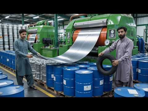Unbelievable Recycling Process of Waste Oil Drums to Make New Tricycle Tires