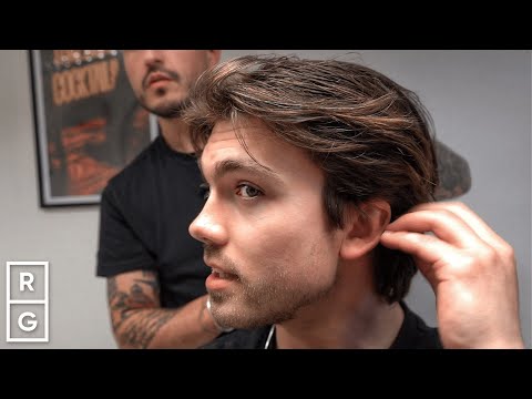 He Got an 80's Style MEDIUM Length Haircut with FLOW from 2024