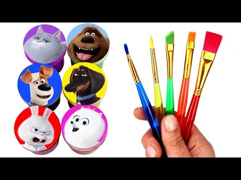 Secret Life of Pets Drawing and Painting Max Gidget Snowball Chloe Buddy Duke Kinder Surprise Toys