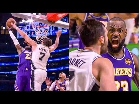 LeBron James’ INSANE Poster Dunk on Luke Kornet…Then Screams in His Face! 😳🔥