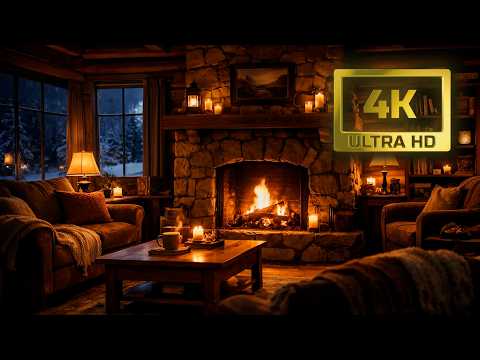 Warm Fireplace Jazz 🎶 Calm Jazz Music for Relaxation and Concentration