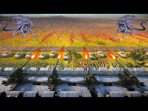 HUMAN ARMY vs 5 MILLION Xenomorph Queen & Her Army! - Ultimate Epic Battle Simulator 2