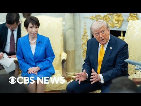 Trump meets with Japanese prime minister after urging nation to help police Strait of Hormuz