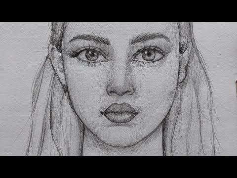 How to Draw Girl Face: Loomis Method portrait drawing Tips for Beginner