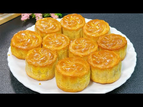 The Easiest and Most Delicious Mooncake Recipe : No Syrup or Lye Needed ! #自制月餅 美食✌✌✌ chinese food