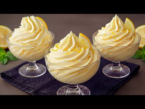 My Family Trick! Without Eggs! Lemon Cream in 5 minutes! The most amazing Lemon Dessert
