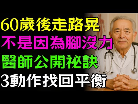 60歲後，走路「晃」不是因為腳沒力！醫師公開「大腦 腳底板」訊號重置術，3個動作，在家找回身體平衡感