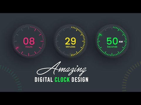 How to Create Working Digital Clock in Html CSS & Javascript