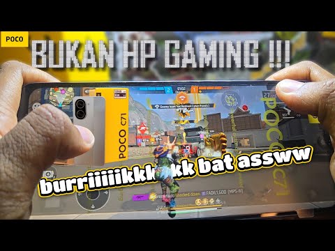 Poco C71 Ram 44GB Game Test Free Fire || Handcam || Unisoc T7250 (12 nm) || 5200 mAh