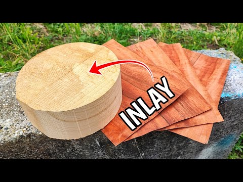 Disc Flower Vase With Easy Inlay | 4-Ways Woodturning Project