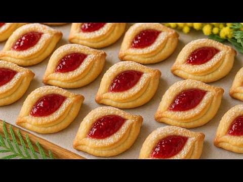 You will be surprised at how easy it is to prepare them! Delicious, beautiful cookies for tea.