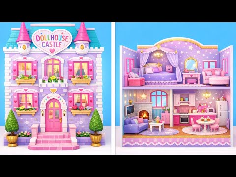 Magical mini. paper dollhouse DIY🎀✨