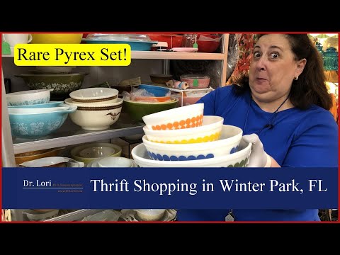 Rare Pyrex Set! Shop the Colors, Different Patterns, Marks & Values of Pyrex - Thrift with Dr. Lori