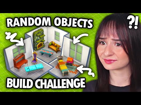 Every room is 3 RANDOM ITEMS build challenge in The Sims 4