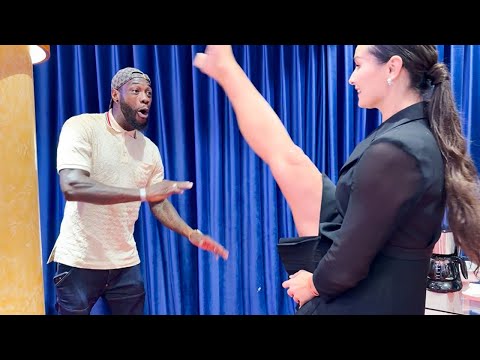 WOW! Deontay Wilder STUNNED by Female Kickboxer: “I LIKE THAT!” — NEARLY KICKED in Head