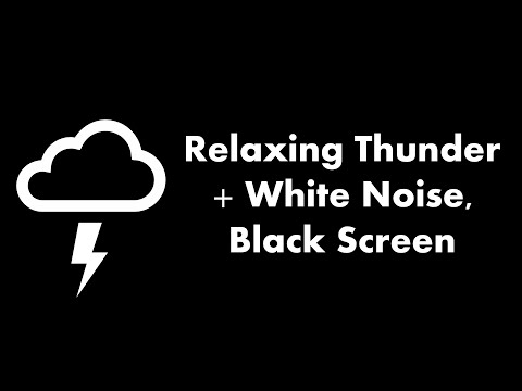 🔴 Relaxing Thunder + White Noise, Black Screen ⛈️⚪⬛ • Live 24/7 • No mid-roll ads