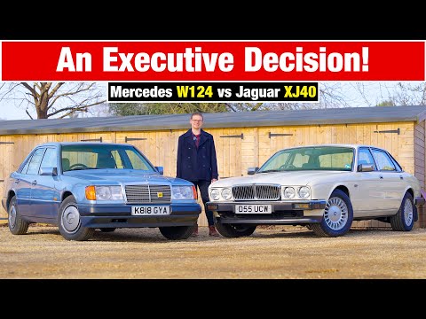 Mercedes W124 vs Jaguar XJ40 - 80s Executive Battle!