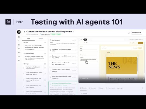 QA.tech Intro – Testing with AI agents 101