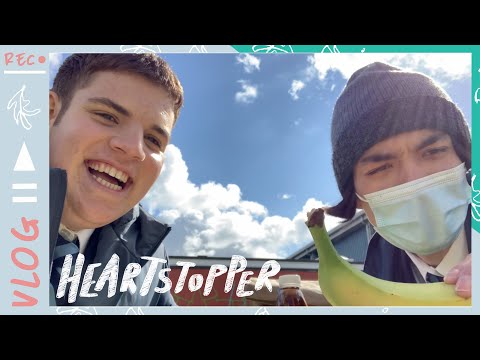 HEARTSTOPPER VLOG 3! Sleepover, Lunch with Tao and Antiseptic wipes!! Netflix Behind the Scenes!🍂🌈