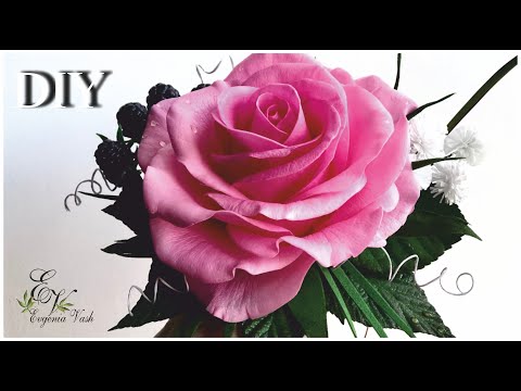 ❗ подробный МК для начинающих 🌹 DIY 🌹 реалистичная РОЗА из фоамирана
