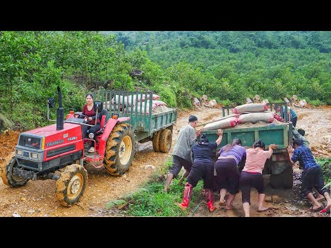 The Journey of Use Truck To Transport Sand & Cement To People In The Highland is Full of Hardships