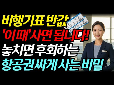 항공권 반값에 사는 법✈️ 비행기가 가장 저렴한 황금 예매 시기! '이 시간대'에 사면 3배 비쌉니다. 항공사는 절대 알려주지 않습니다!
