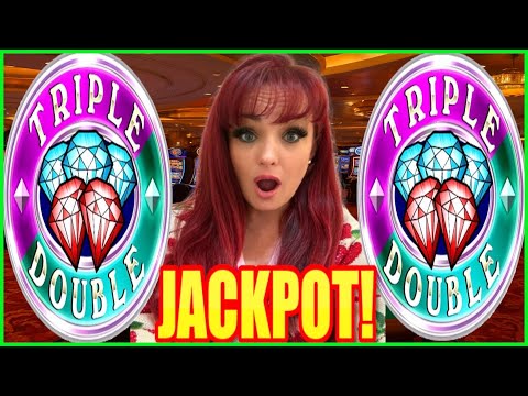 HUGE JACKPOT!!! WOW! OMG! HIGH LIMIT TRIPLE DIAMOND SLOT MACHINE IGT