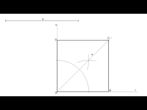 How to draw a square knowing the length of its diagonal