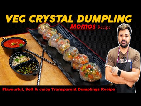 How To Make Crystal Veg Dumpling Recipe | #vegmomos #food #trending #streetfood #realcheftutorial