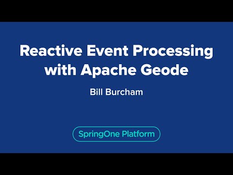 Reactive Event Processing with Apache Geode