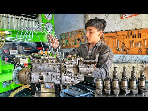 the expert boy diagnose old bad diesel injector Pump | repaired so thats work like new pump
