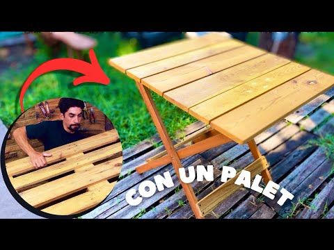 HOW TO MAKE A FOLDING TABLE 😱 WITH PALLET WOOD