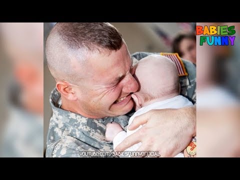 Too emotional! Soldier Meets Baby for the First Time! Try Not To Cry Happy Tears