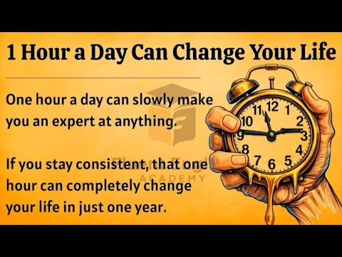 1 Hour a Day Can Change Your Life - 1 Hour Rule || Motivational Video 🔥 || Graded Reader ✅️ | ESL