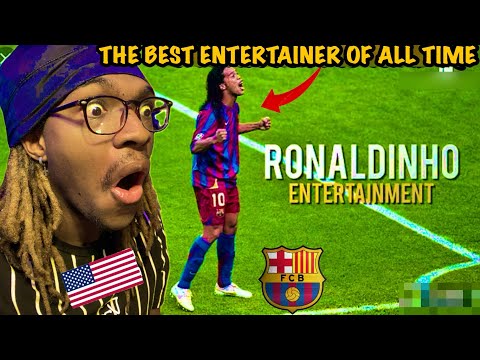 RONALDINHO Made Me LOVE FOOTBALL MORE | AMERICAN React “Ronaldinho Footballs Greatest Entertainment“