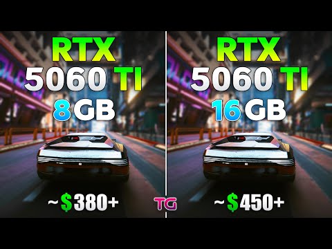 RTX 5060 Ti 8GB vs RTX 5060 Ti 16GB - Test in 10 Games | 1440p